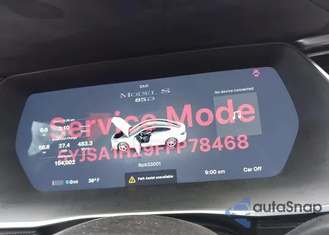 2015 Tesla Model S 70D/85D/P85D z USA, uszkodzony, nr VIN 5YJSA1H29FFP78468